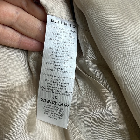 Day Birger et Mikkelsen Sz 36 / US 4 Linen Cotton Fitted Blazer New with Tags - Picture 11 of 11